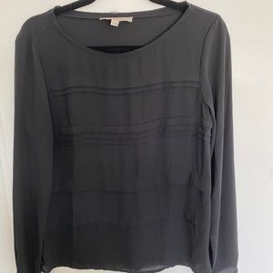 Loft black long sleeve top